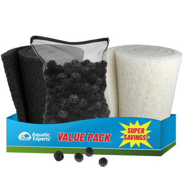 Bio Balls Filter Media - 1.5 Inch Large Bio Ball for Pond Filter - Perfect Bio Balls for Pond Filter Media – Made in The USA Bio balls Aquatic Experts Value Pack - 12